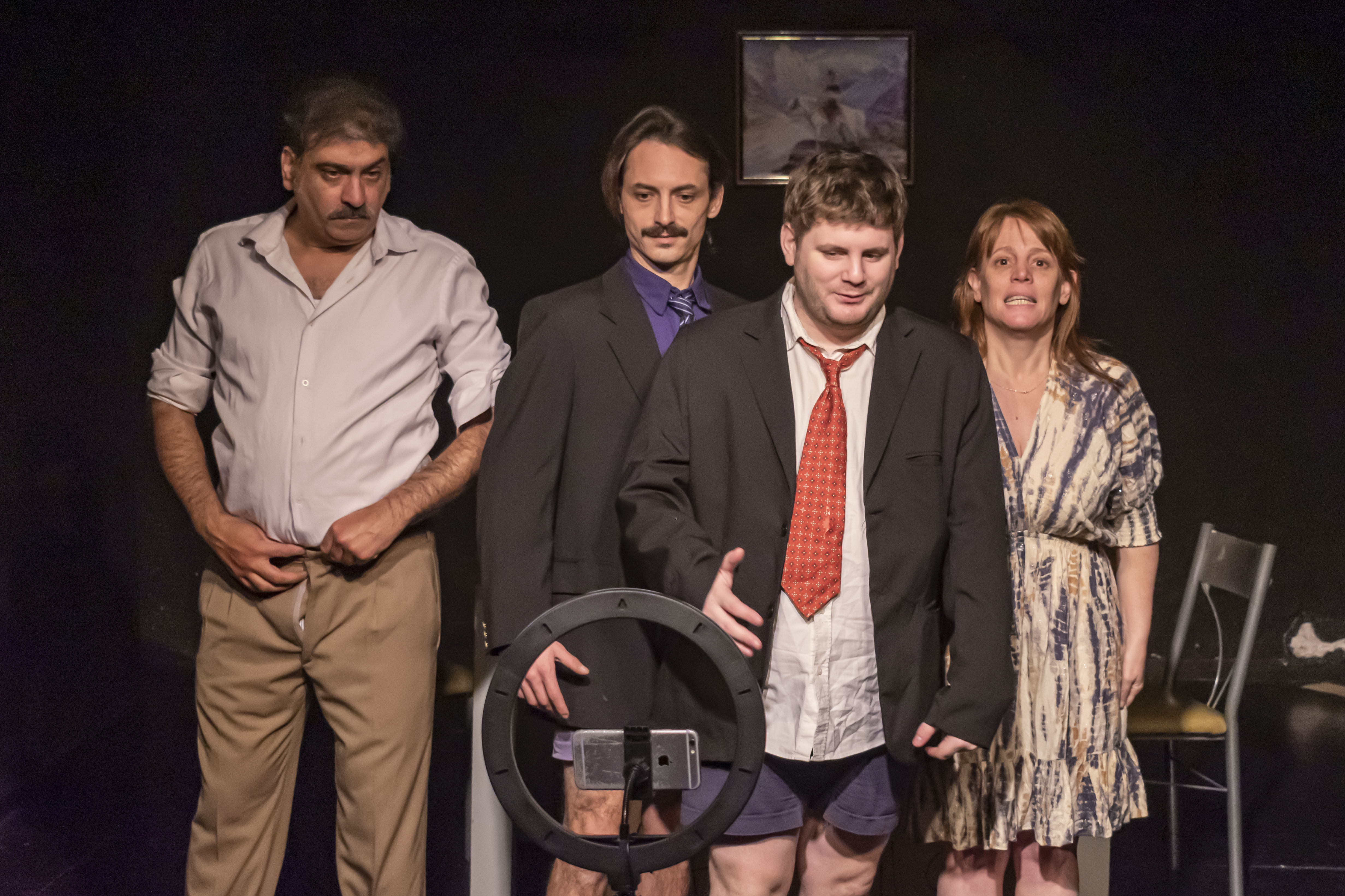 Aro de luz en escena